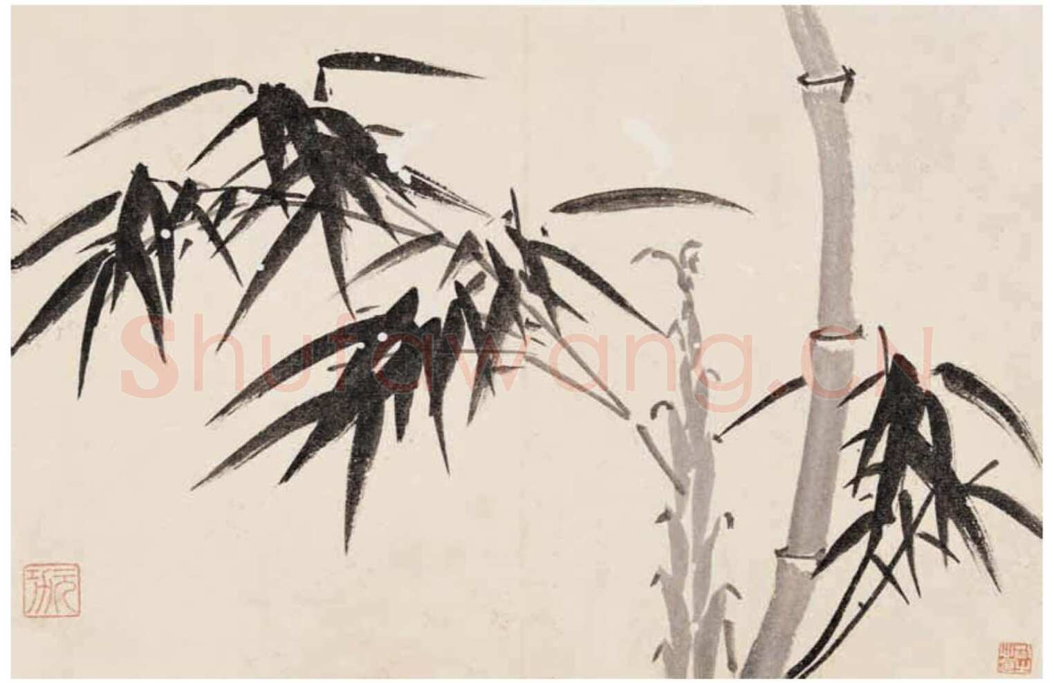 归庄《墨竹诗翰册》24.5×35.5cm×15 昆仑堂美术馆藏