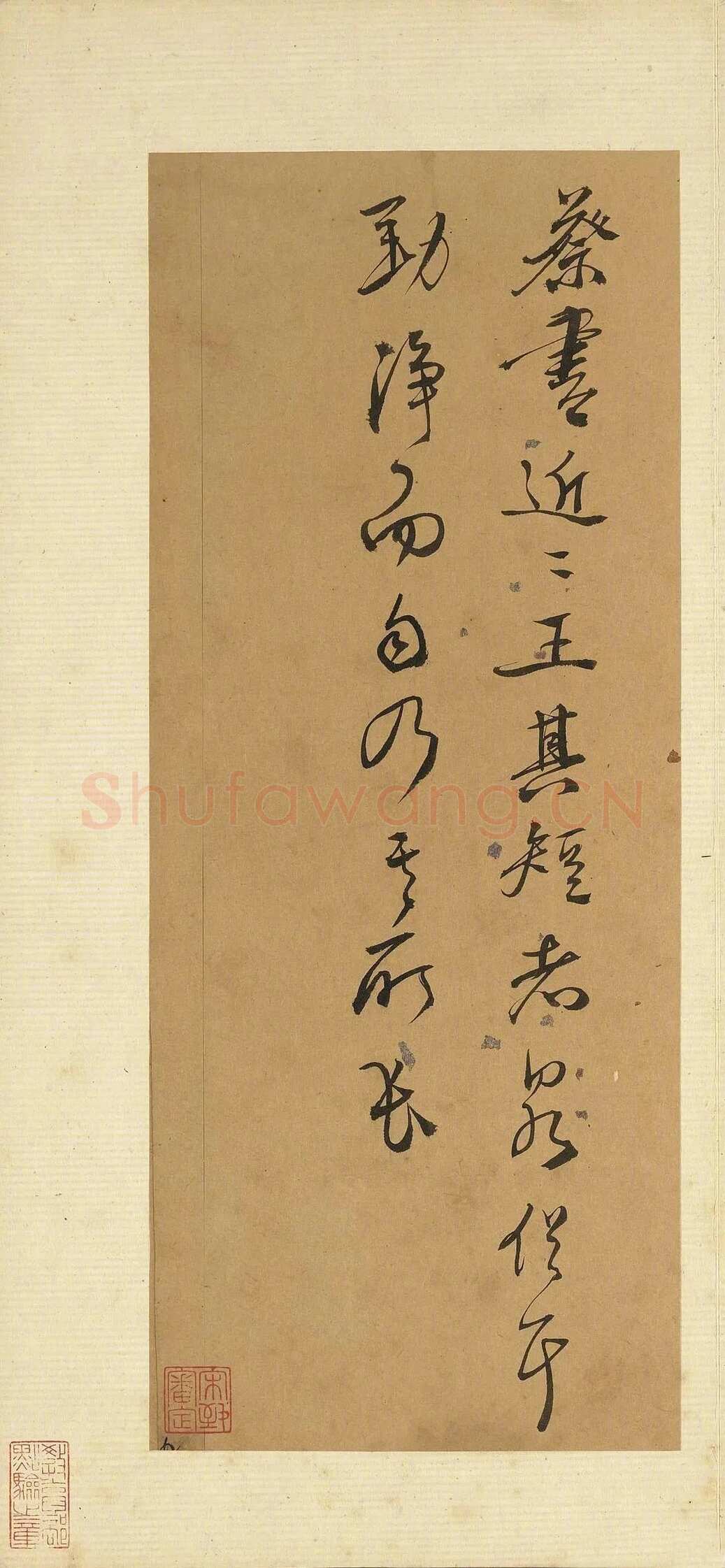 徐渭《诗帖并书评册》纸本 册(折装 · 方幅式)26.4×10.9 厘米 台北故宫博物院藏