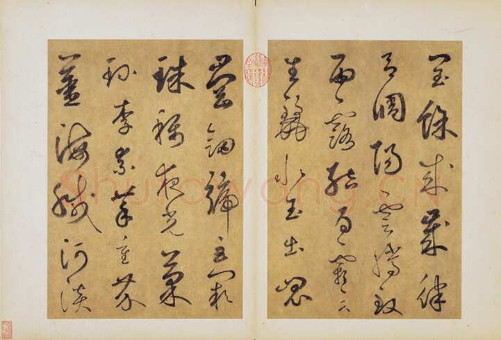边武《草书千字文册》(选页)纸本草书 34.4×23.5cm×35 台北故宫博物院藏