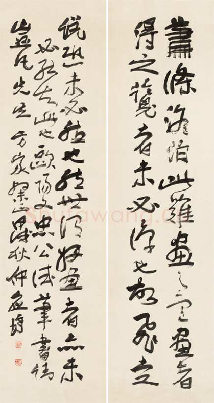 应均《草书四条屏》1934年 浙江永康万泰美术馆藏