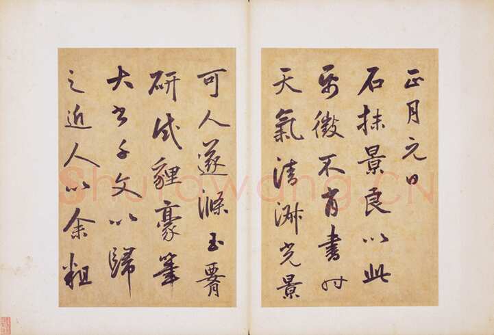 边武《草书千字文册》(选页)纸本草书 34.4×23.5cm×35 台北故宫博物院藏