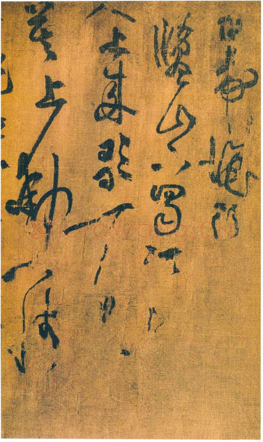 黄庭坚《刘禹锡竹枝词卷》绢本草书，30×82.1cm 浙江宁波天一阁藏