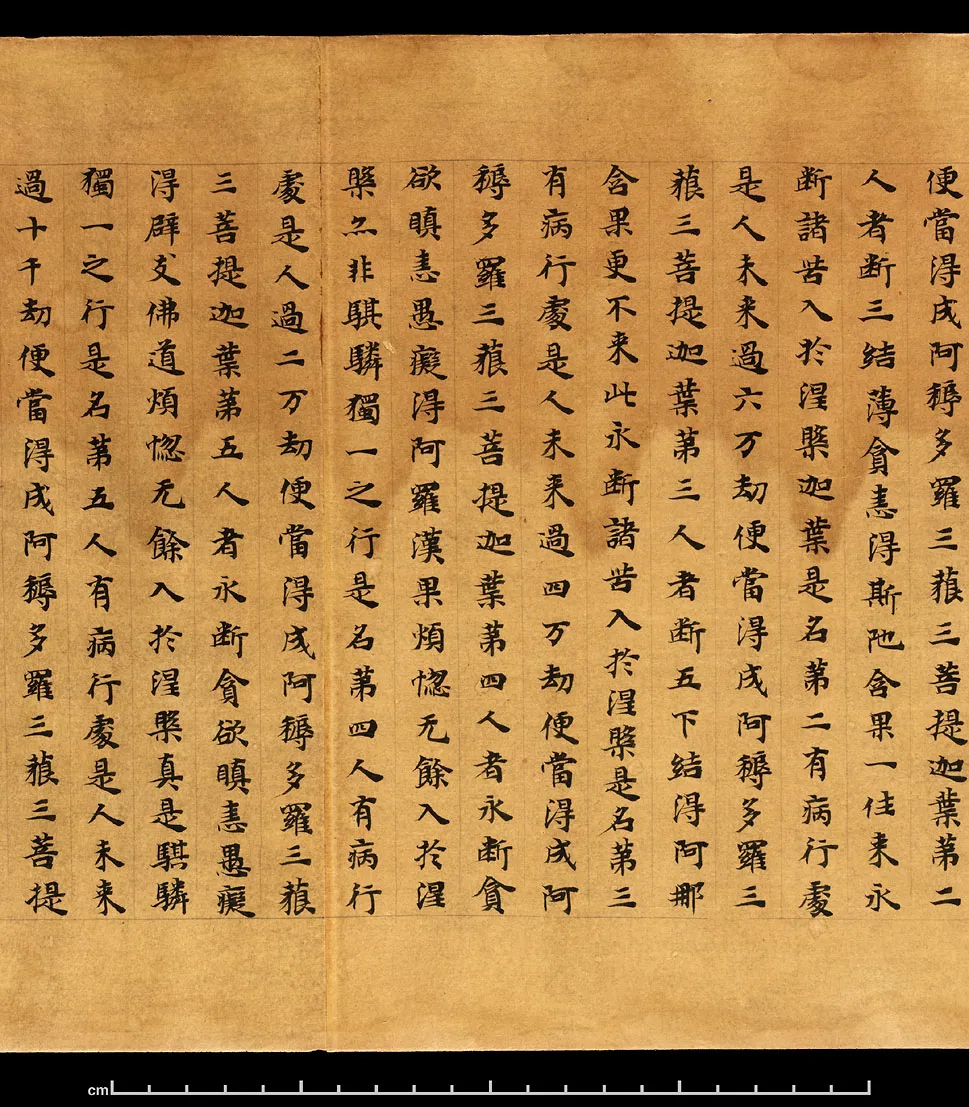 敦煌书法敦煌书法大般涅槃经,摘自东晋至北宋大般涅槃经1