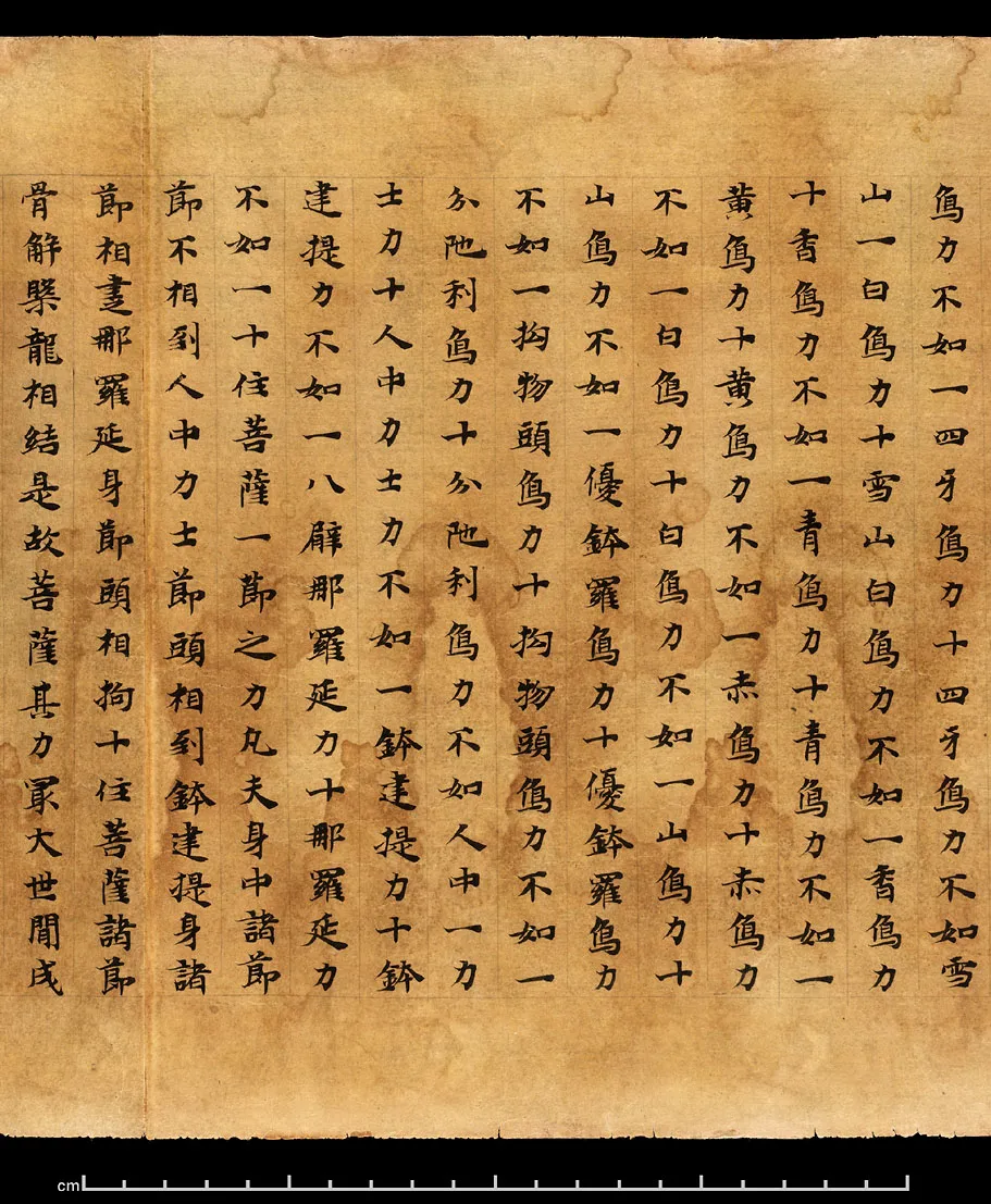 敦煌书法敦煌书法大般涅槃经,摘自东晋至北宋大般涅槃经1