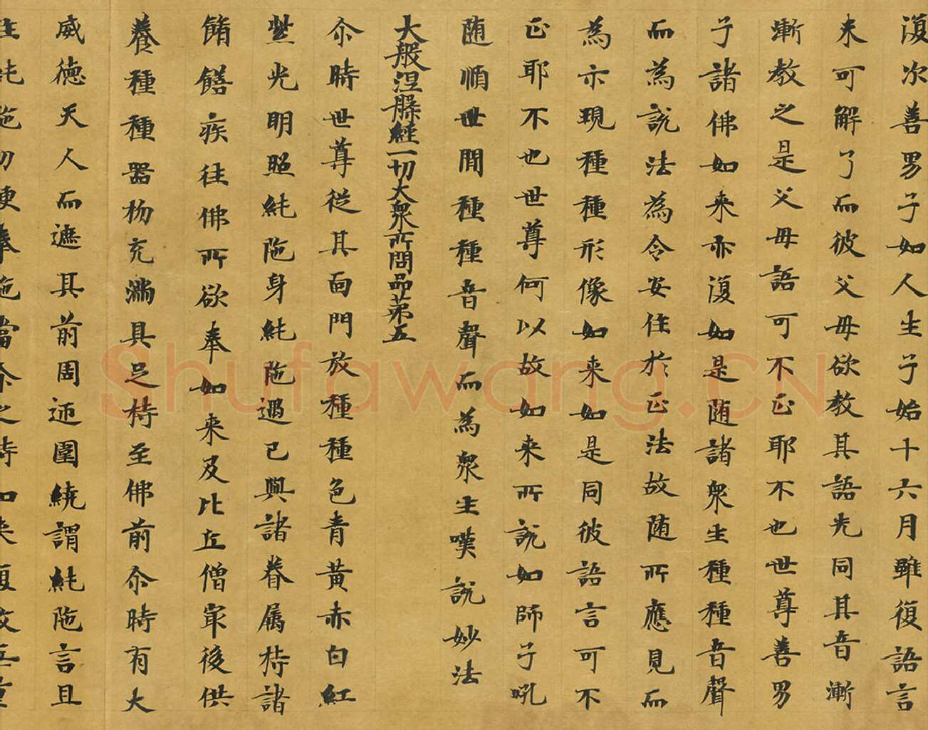 敦煌书法敦煌书法大般涅槃经,摘自东晋至北宋大般涅槃经2