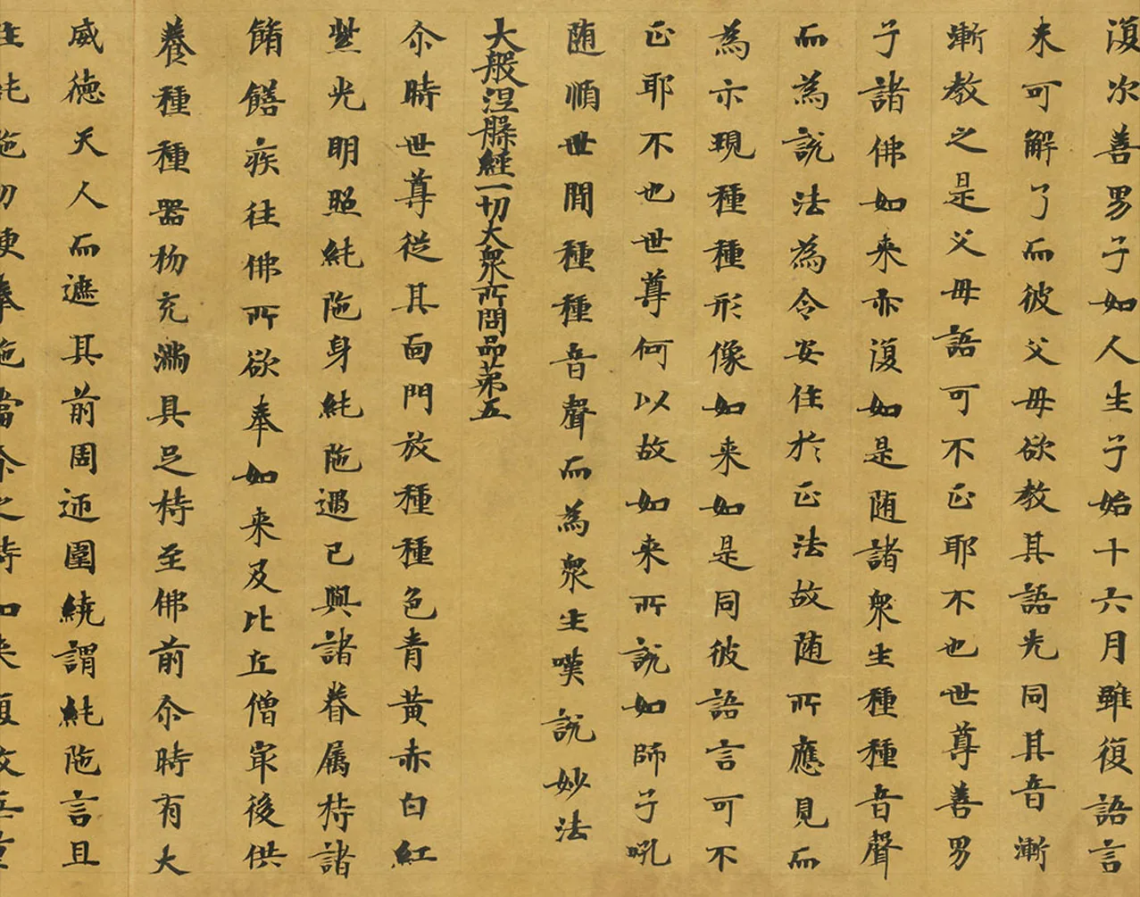 敦煌书法敦煌书法大般涅槃经,摘自东晋至北宋大般涅槃经2