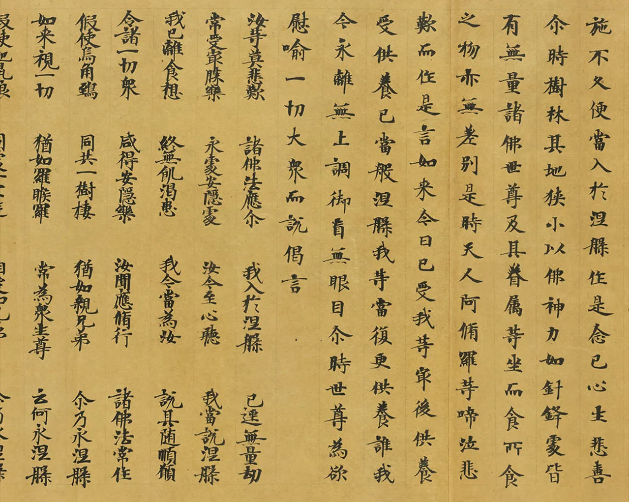 敦煌书法敦煌书法大般涅槃经,摘自东晋至北宋大般涅槃经2