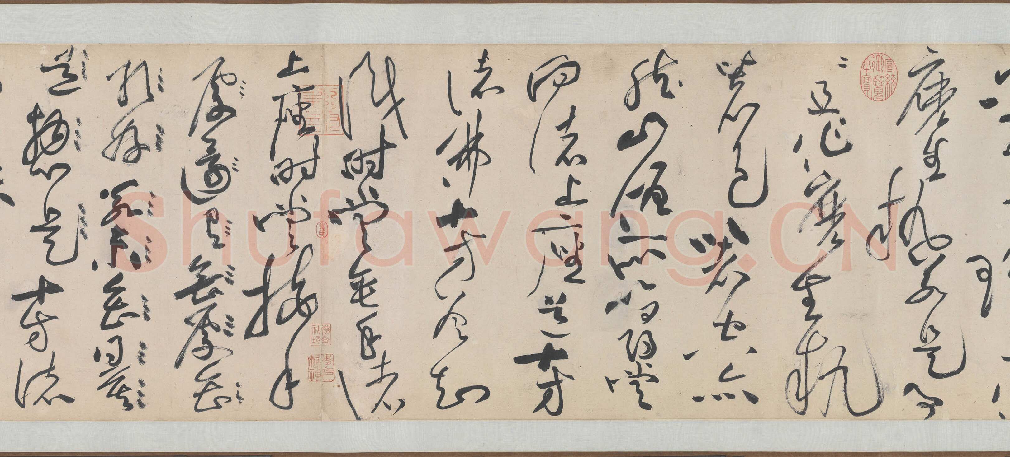 黄庭坚《诸上座草书卷》纸本，草书 33×729.5 约元符三年(1100年)北京故宫博物院藏
