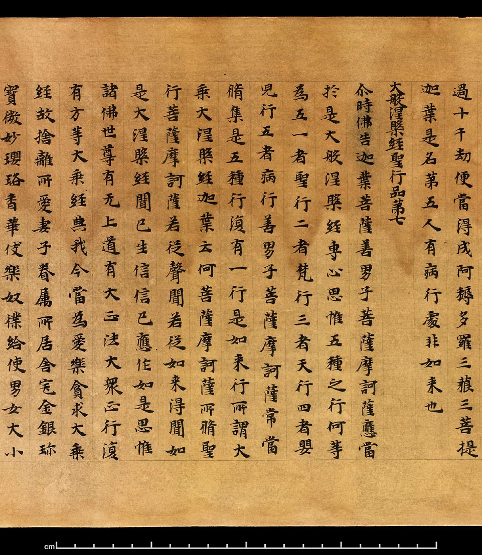 敦煌书法敦煌书法大般涅槃经,摘自东晋至北宋大般涅槃经1