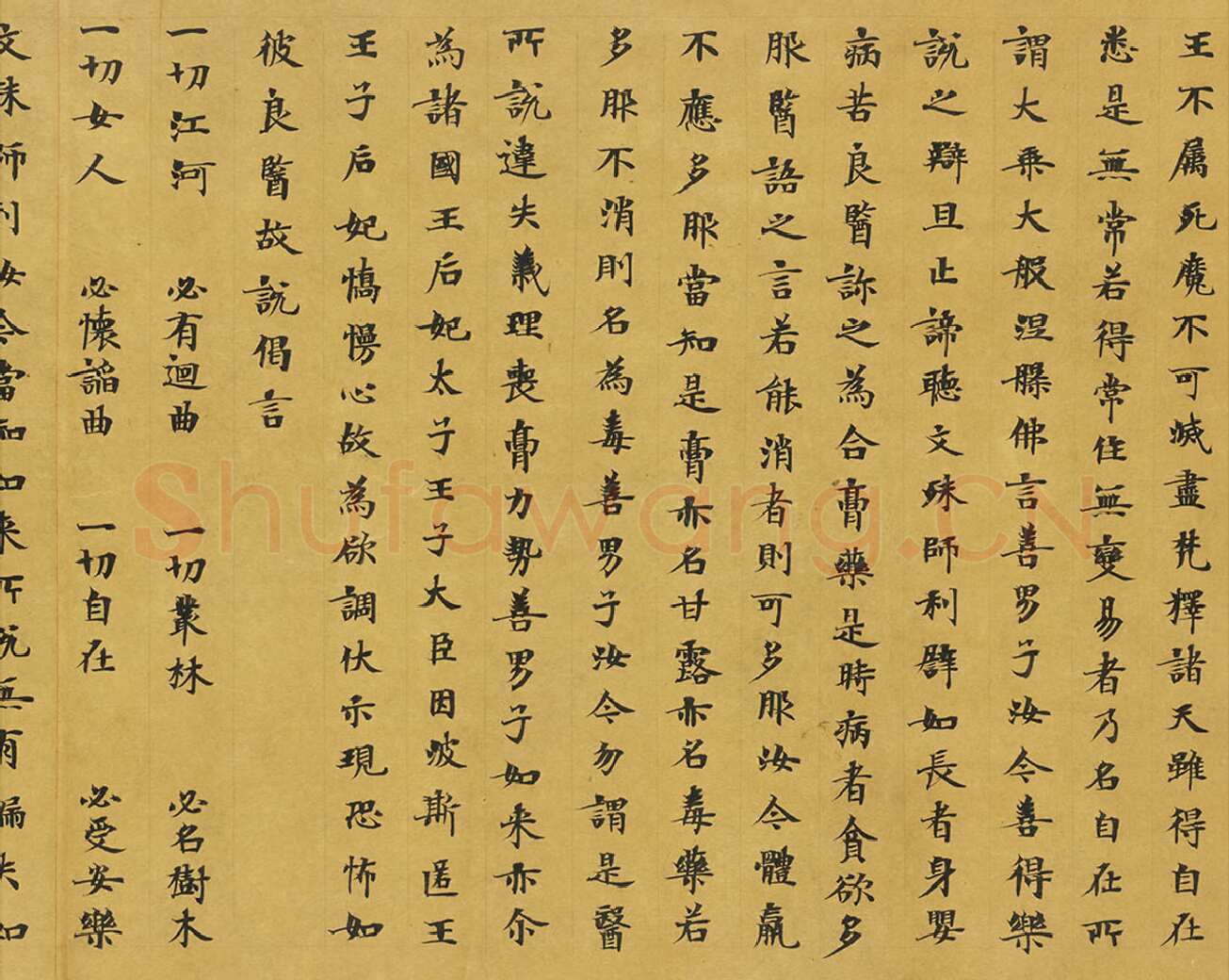 敦煌书法敦煌书法大般涅槃经,摘自东晋至北宋大般涅槃经2