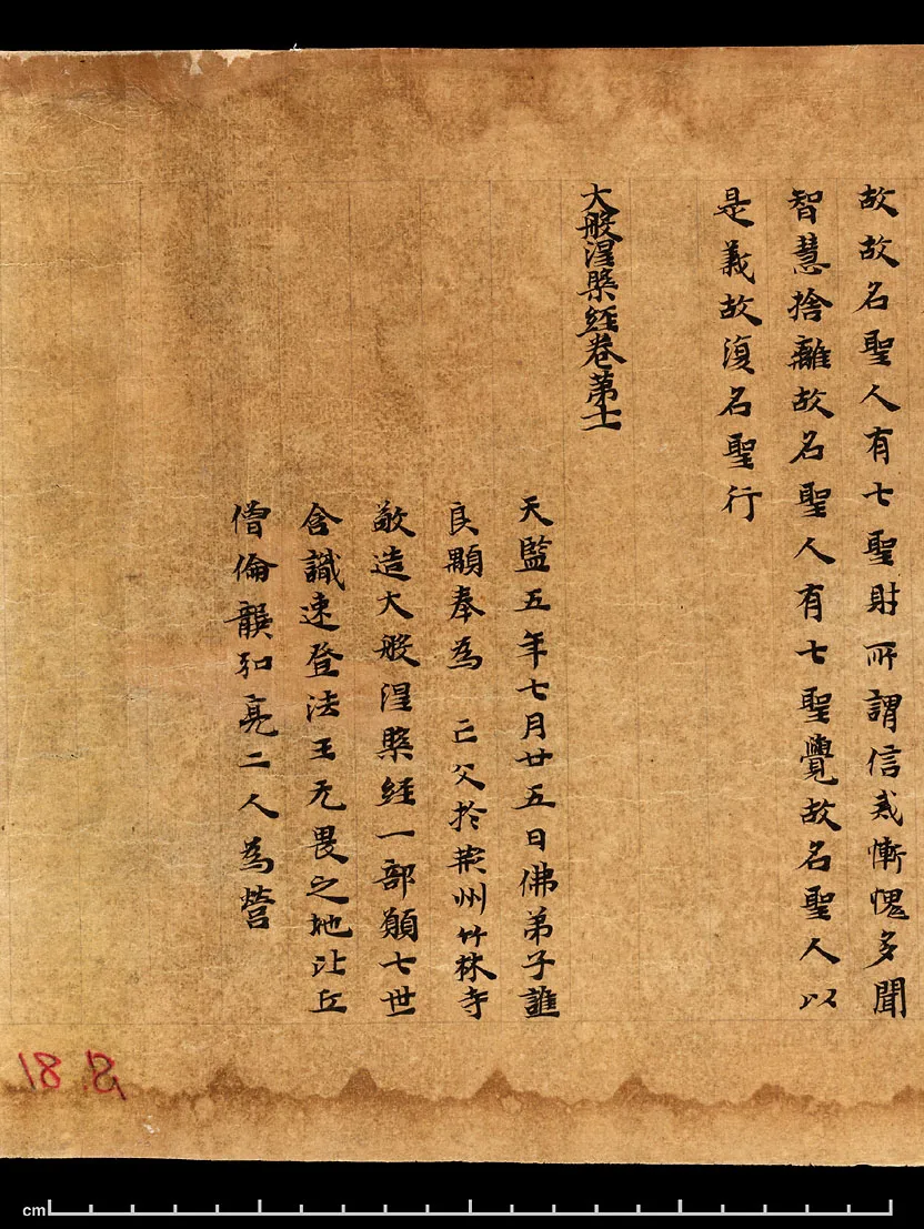 敦煌书法敦煌书法大般涅槃经,摘自东晋至北宋大般涅槃经1