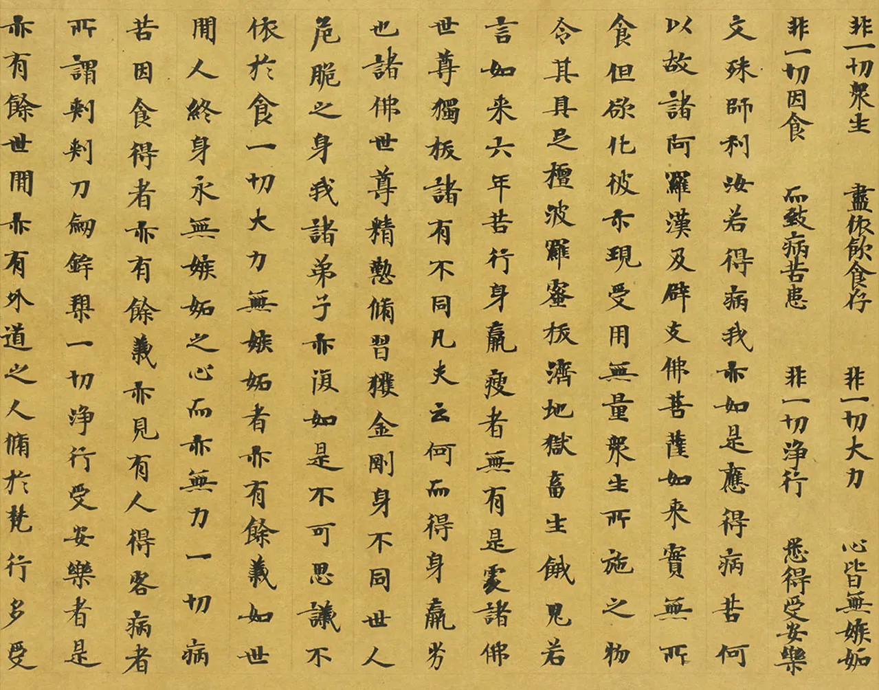 敦煌书法敦煌书法大般涅槃经,摘自东晋至北宋大般涅槃经2