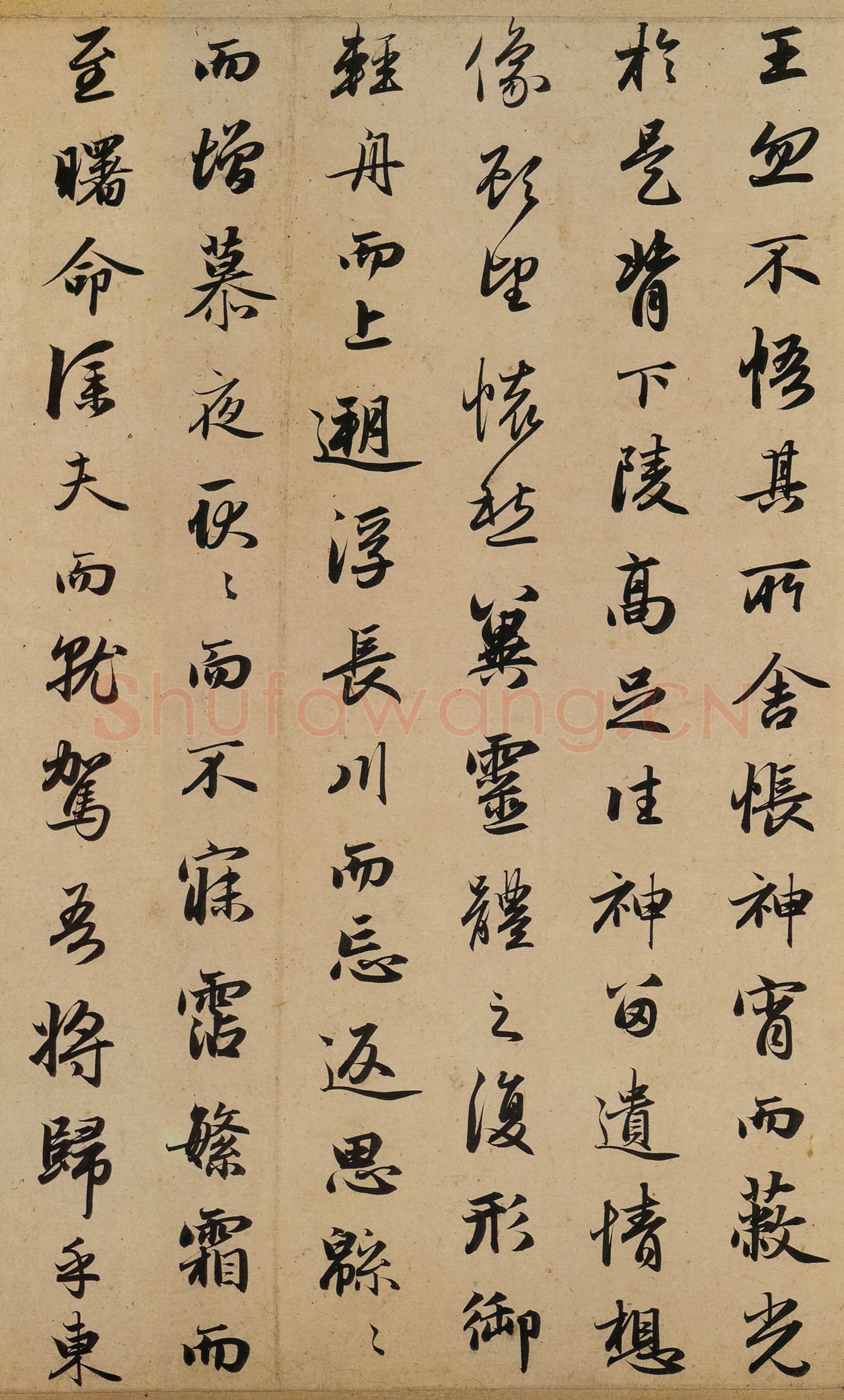 赵孟頫《洛神赋卷》纸本行书 29.2×193cm 大德四年(1300)天津市博物馆藏