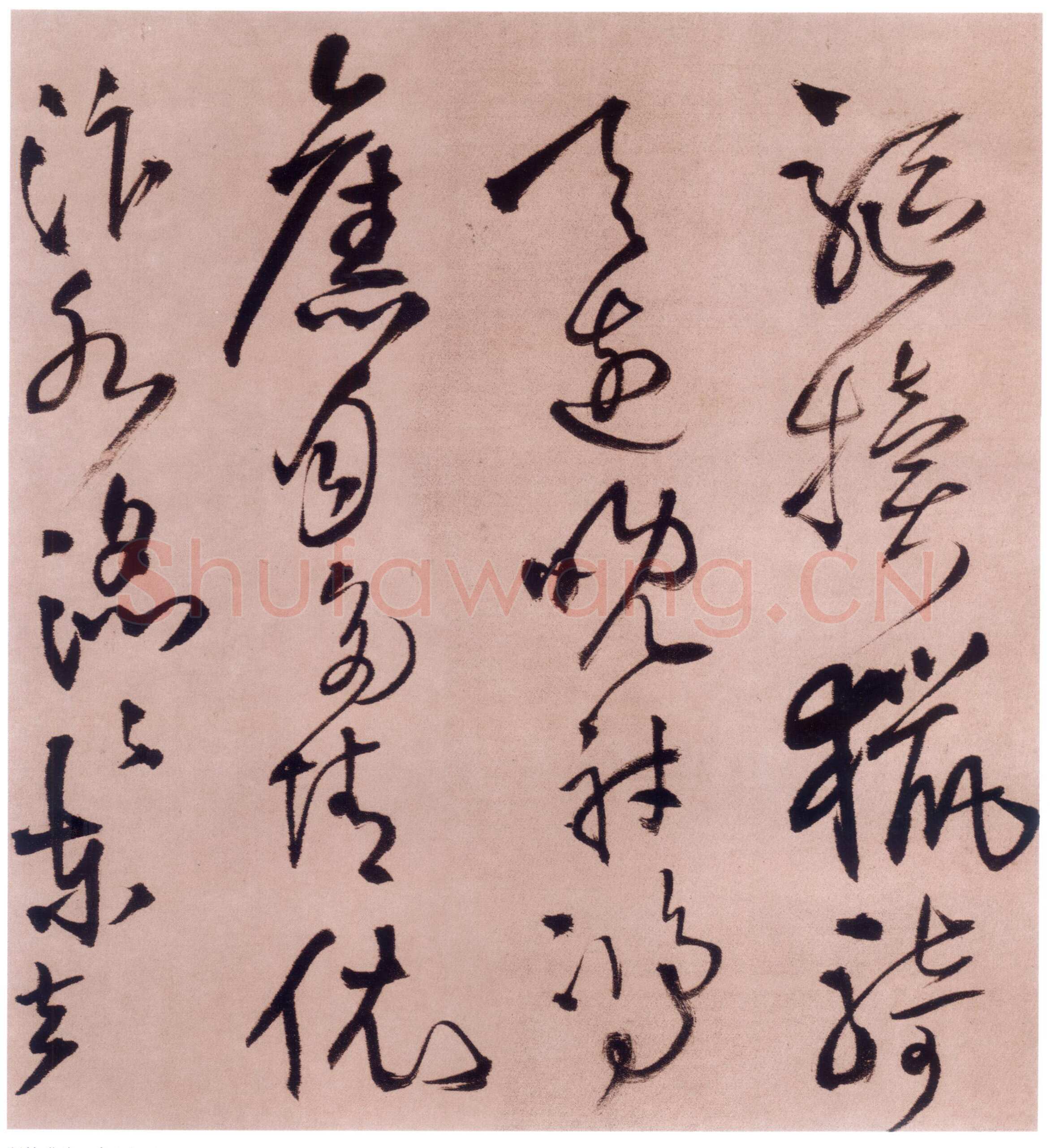 王铎《赠张抱一草书诗卷》崇祯十五年(壬午1642)。绫本。草书。长469cm，高26cm。日本东京国立博物馆藏。