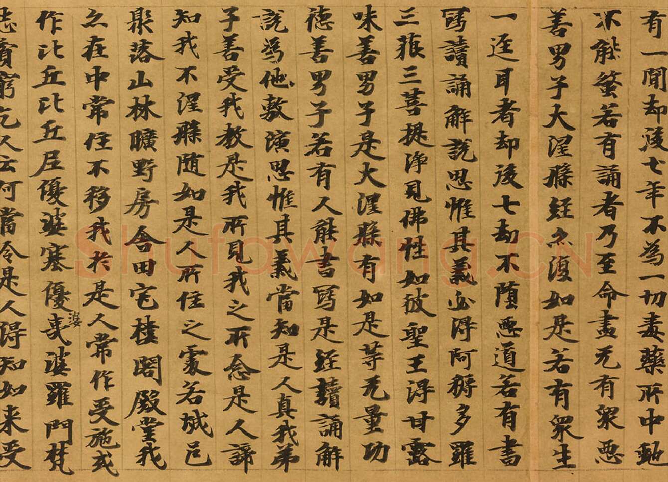 敦煌书法敦煌书法大般涅槃经,摘自东晋至北宋大般涅槃经5
