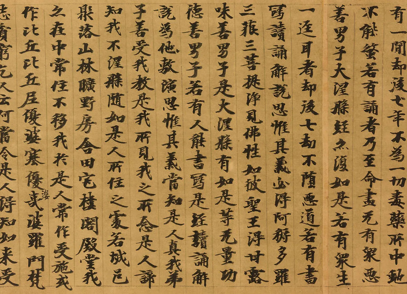 敦煌书法敦煌书法大般涅槃经,摘自东晋至北宋大般涅槃经5