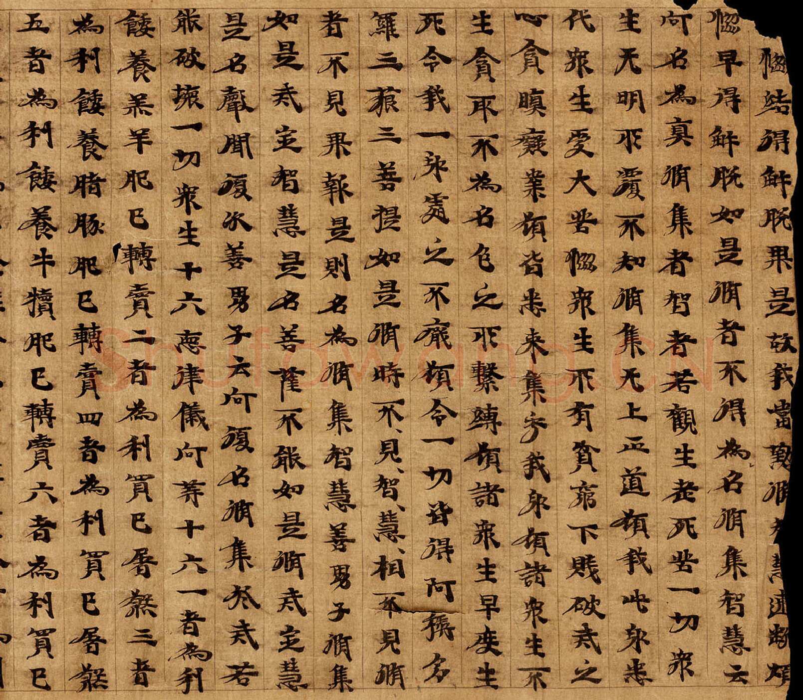 敦煌书法敦煌书法大般涅槃经,摘自东晋至北宋大般涅槃经7