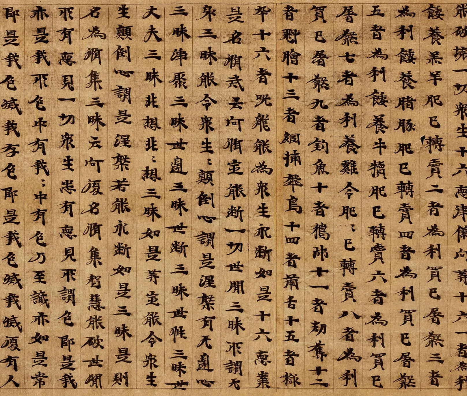敦煌书法敦煌书法大般涅槃经,摘自东晋至北宋大般涅槃经7