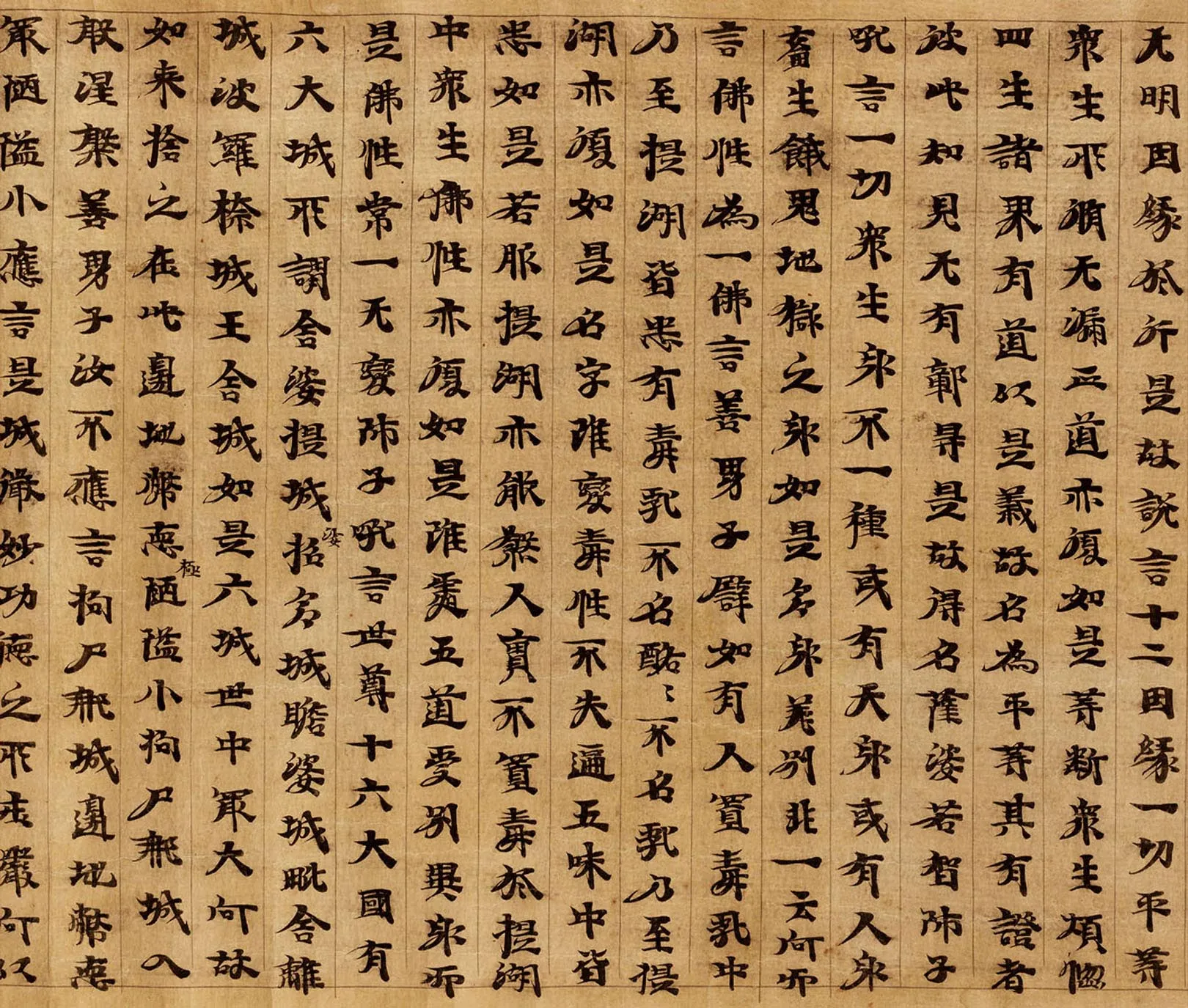 敦煌书法敦煌书法大般涅槃经,摘自东晋至北宋大般涅槃经7