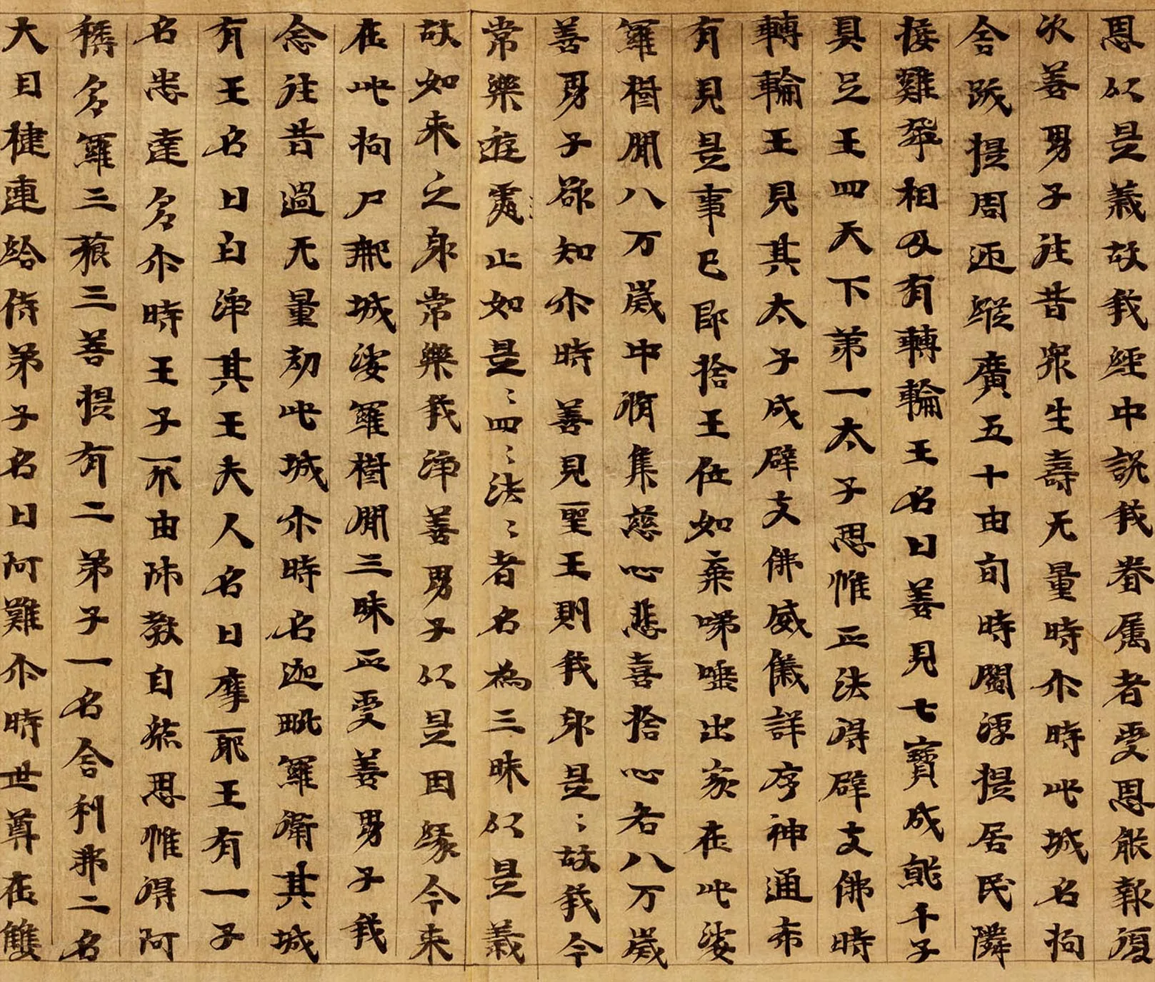敦煌书法敦煌书法大般涅槃经,摘自东晋至北宋大般涅槃经7