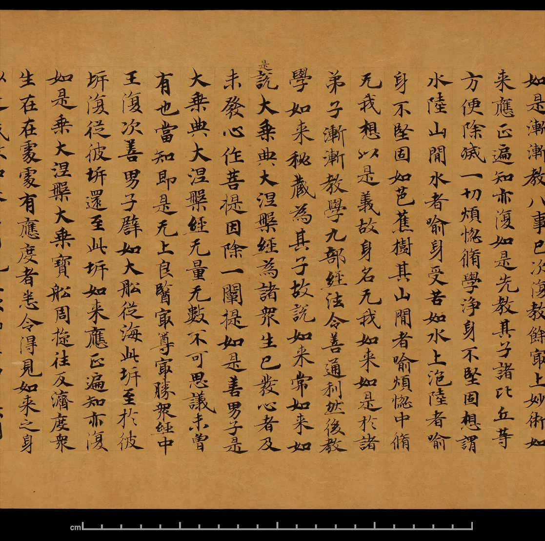 敦煌书法敦煌书法大般涅槃经,摘自东晋至北宋大般涅槃经8