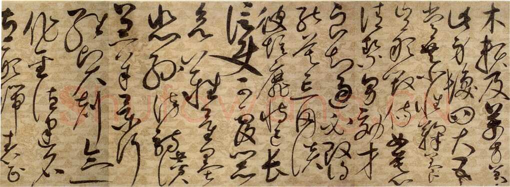 赵佶《草书千字文》描金云龙笺 31.5×1172cm 宣和四年(1122年)辽宁省博物馆藏