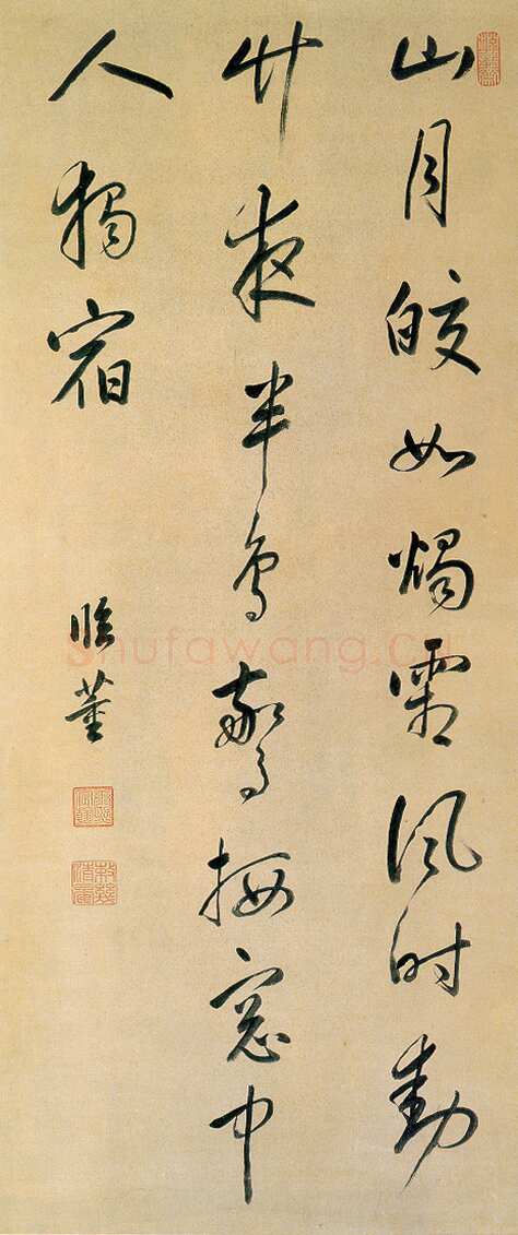 玄烨《行书七言绝句扇面、行书五言诗轴、行书柳条边望月周、行书唐诗轴、行书五绝诗轴》康熙