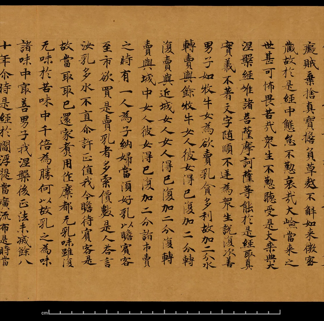 敦煌书法敦煌书法大般涅槃经,摘自东晋至北宋大般涅槃经8