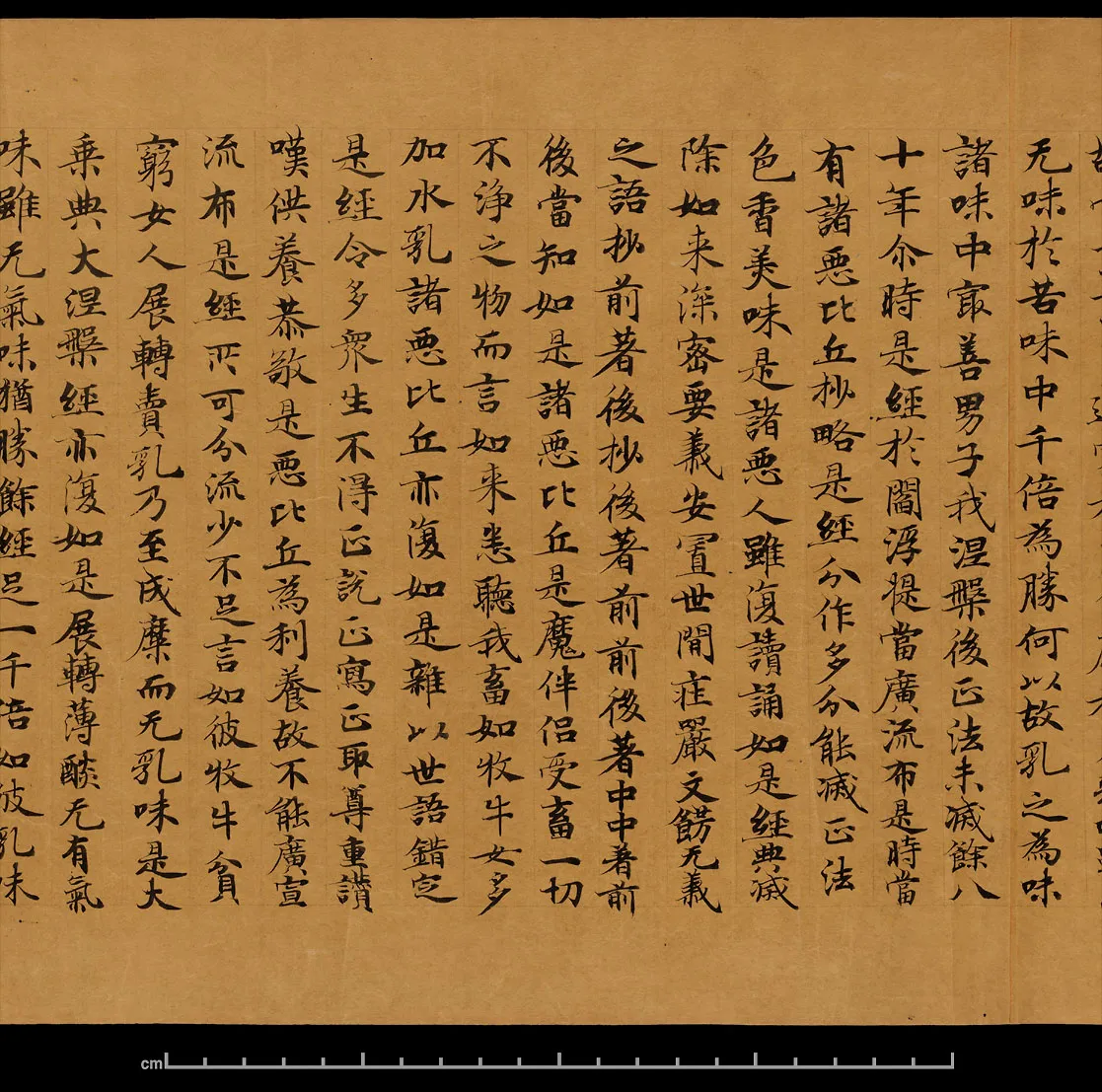 敦煌书法敦煌书法大般涅槃经,摘自东晋至北宋大般涅槃经8