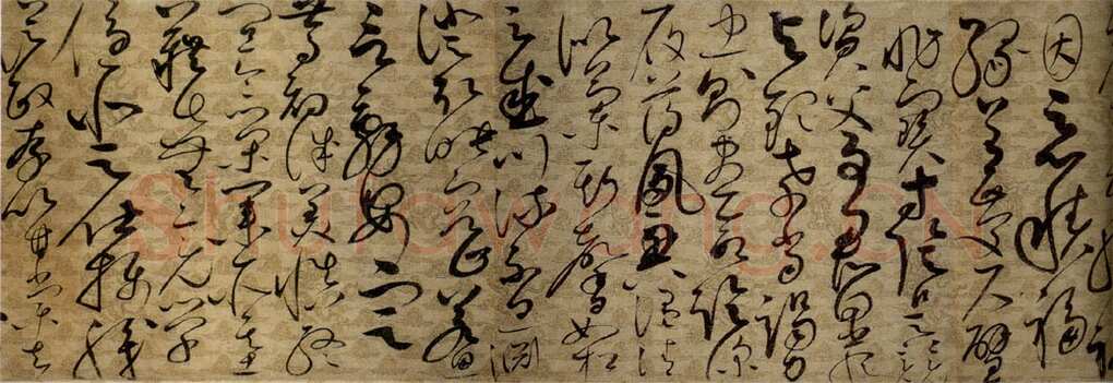赵佶《草书千字文》描金云龙笺 31.5×1172cm 宣和四年(1122年)辽宁省博物馆藏
