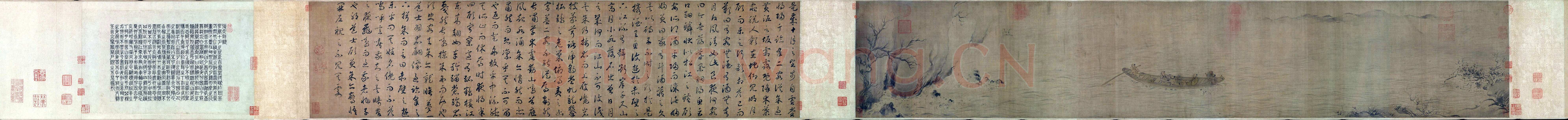 赵构《草书后赤壁赋卷》绢本 29.5×143cm(含画)北京故宫博物院藏