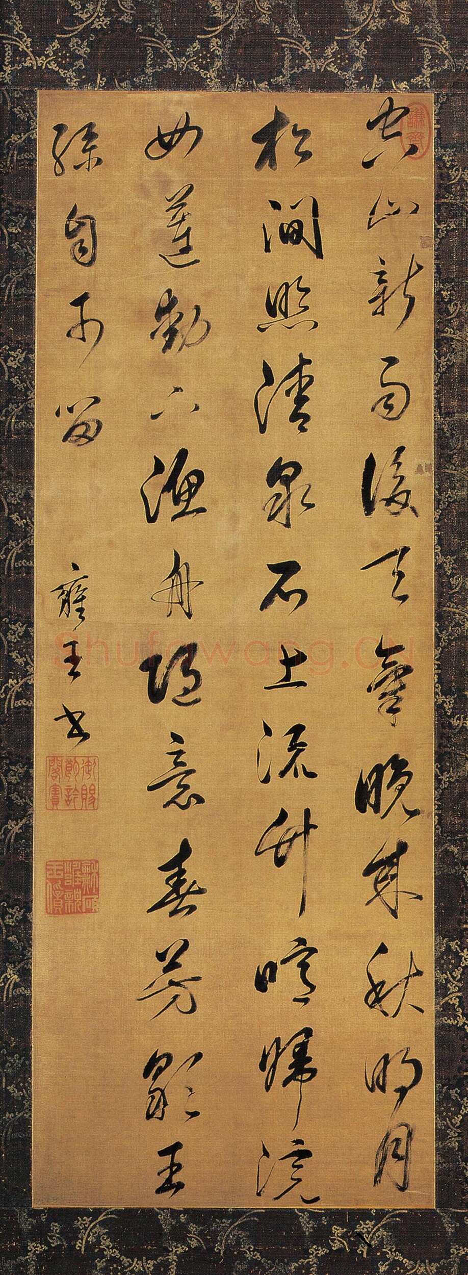 雍正《行书七言绝句扇面、草书王维五言律诗、行书夏日泛舟轴、行书五绝诗轴、行书六言联》胤禛