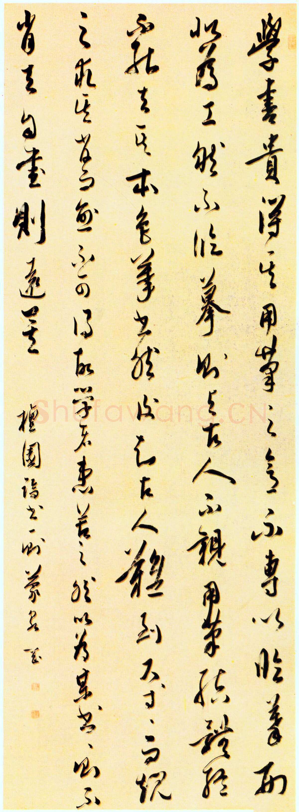 奚冈《檀园论书轴》纸本行书 135.6×49cm 上海博物馆藏