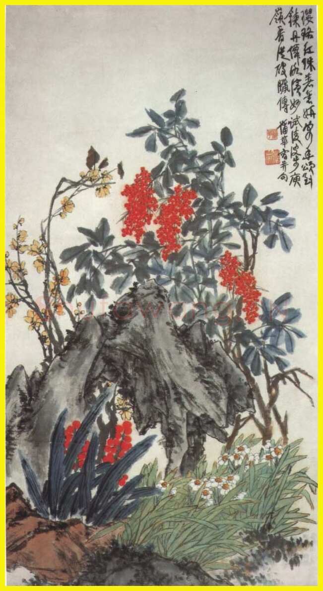 蒲华《天竺水仙图》