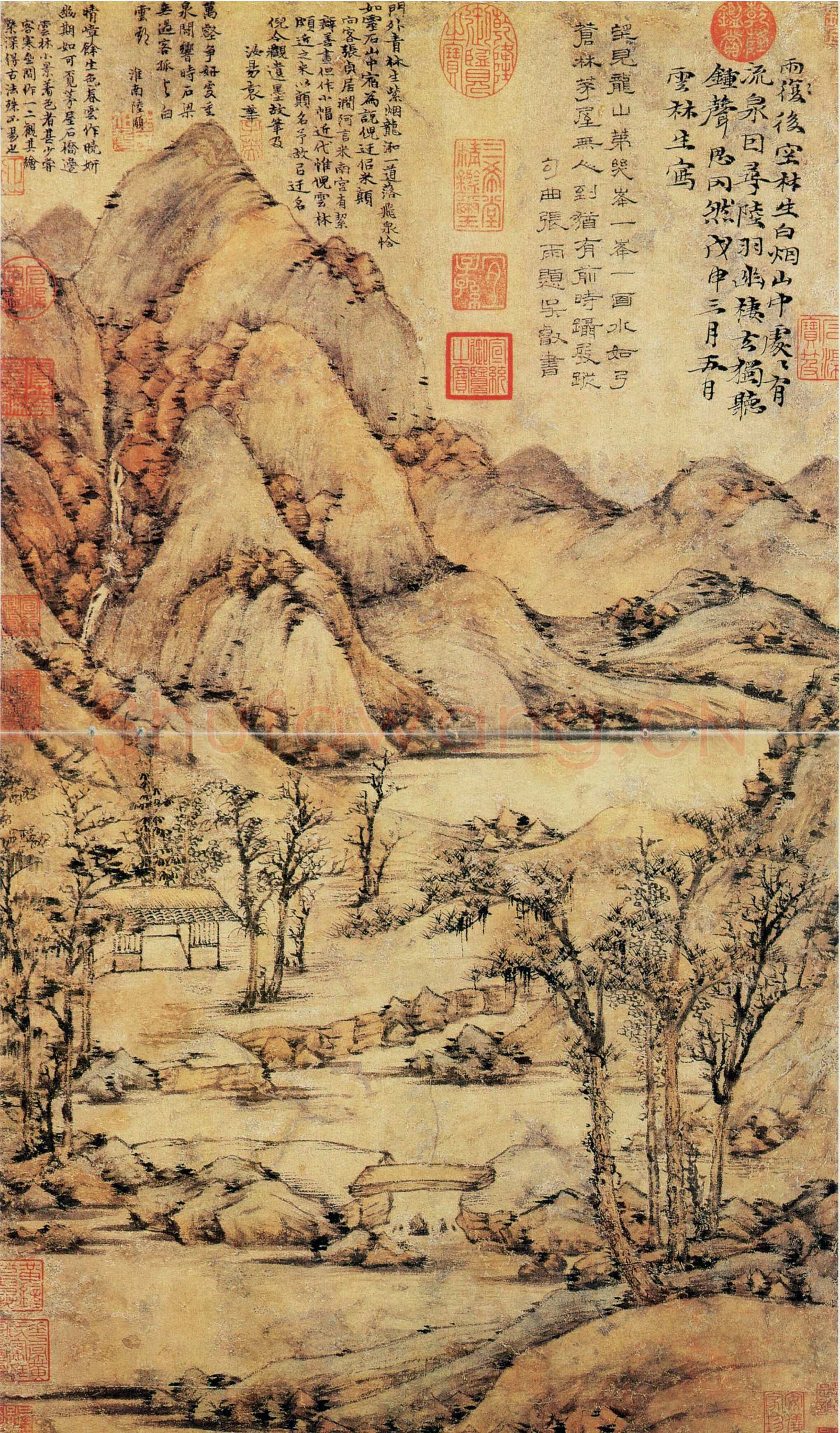 倪瓒《水竹居图轴》