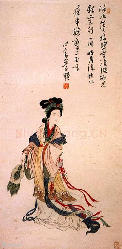 溥儒绘画《洛神图》