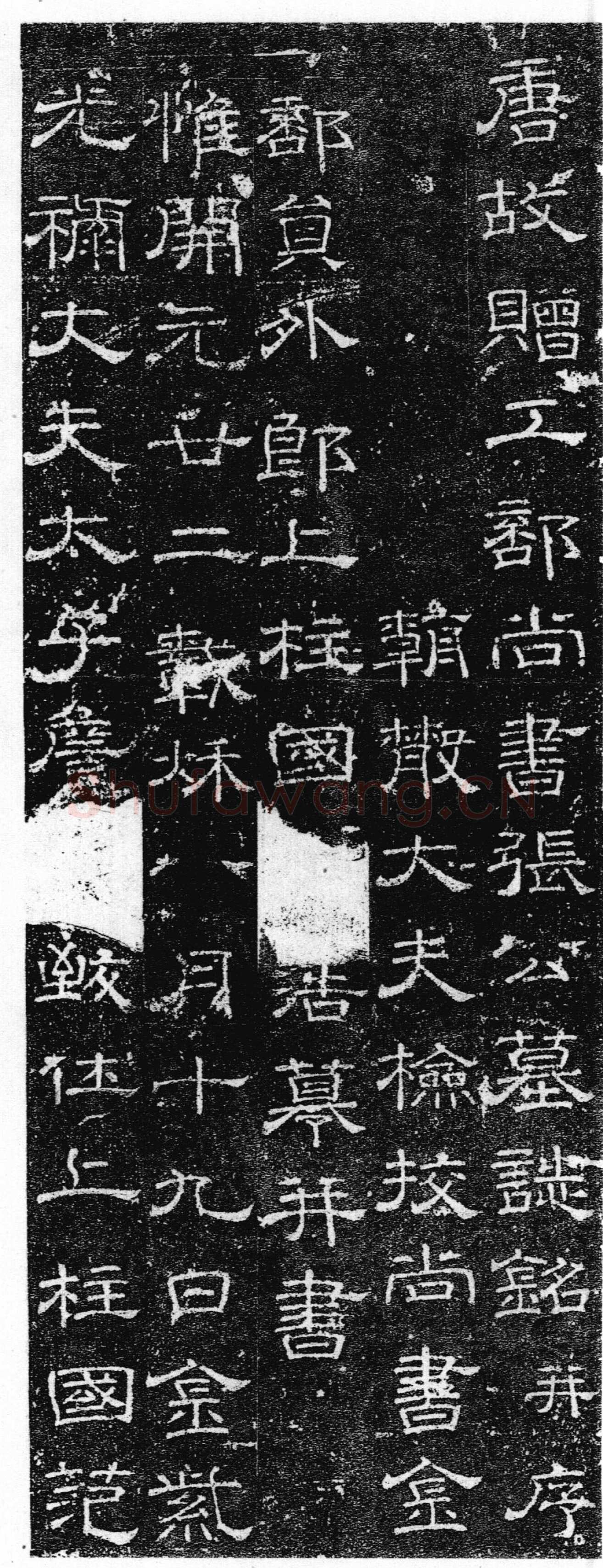 徐浩《张庭珪墓志》隶书