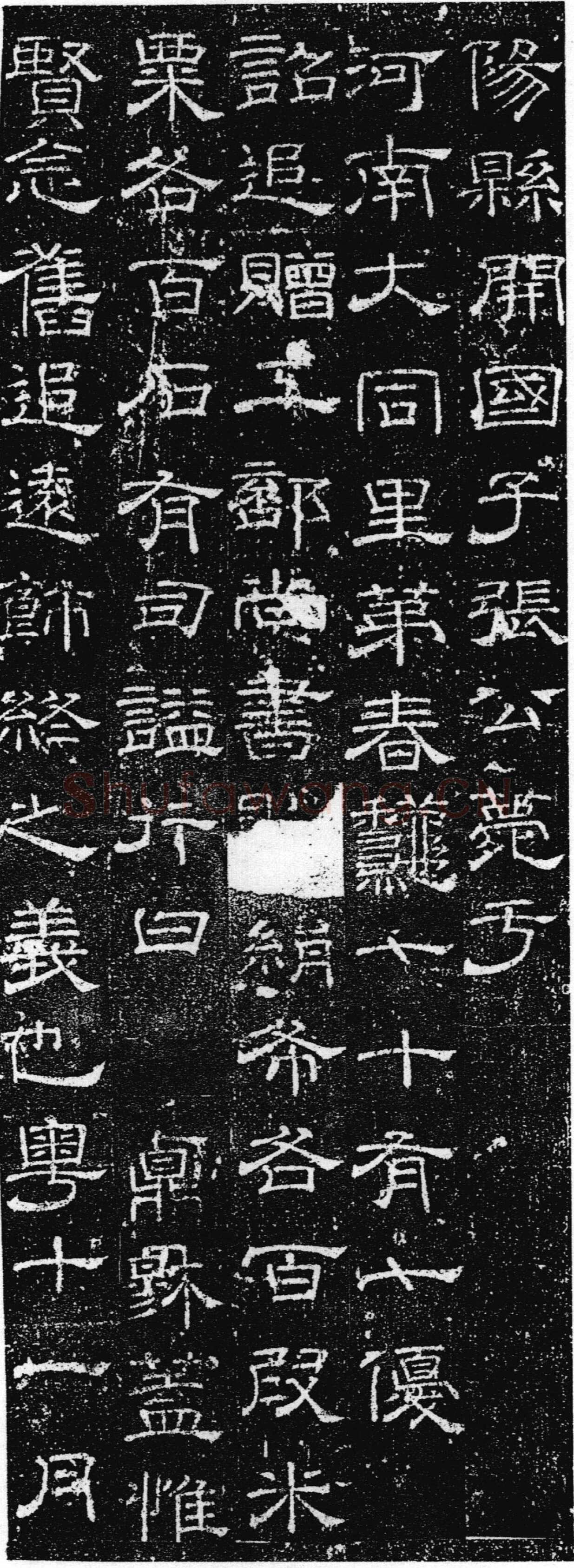 徐浩《张庭珪墓志》隶书
