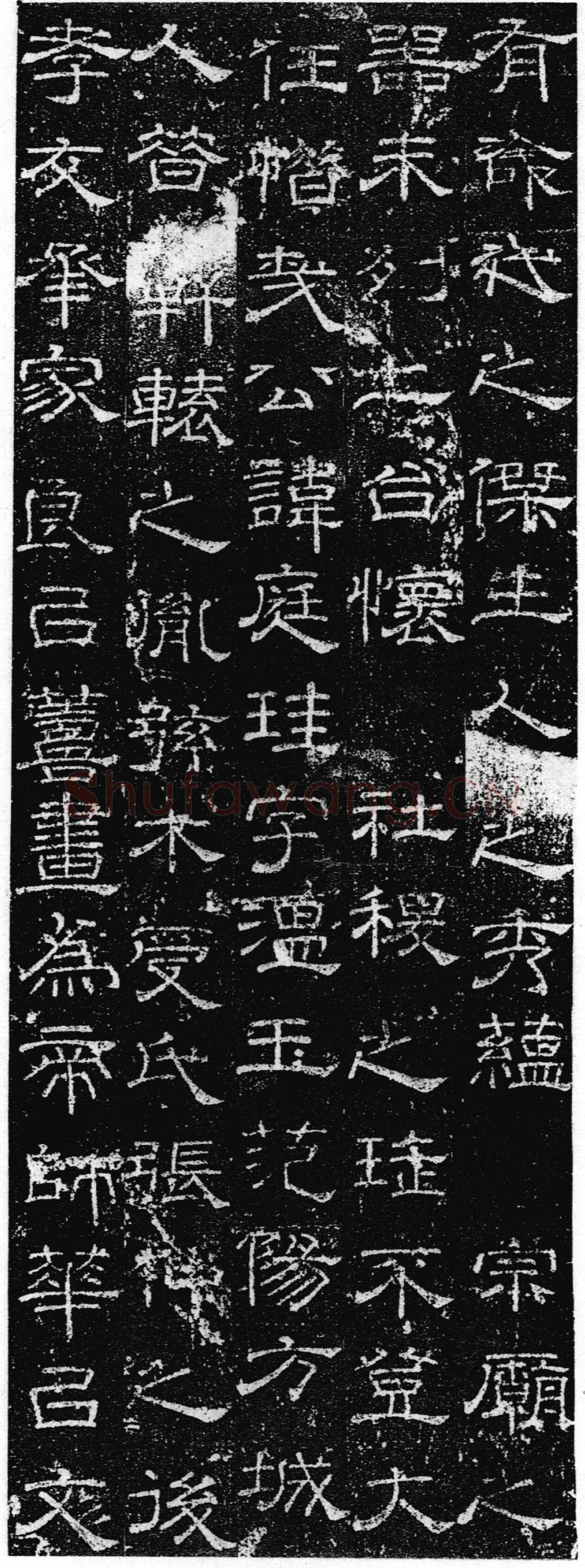 徐浩《张庭珪墓志》隶书
