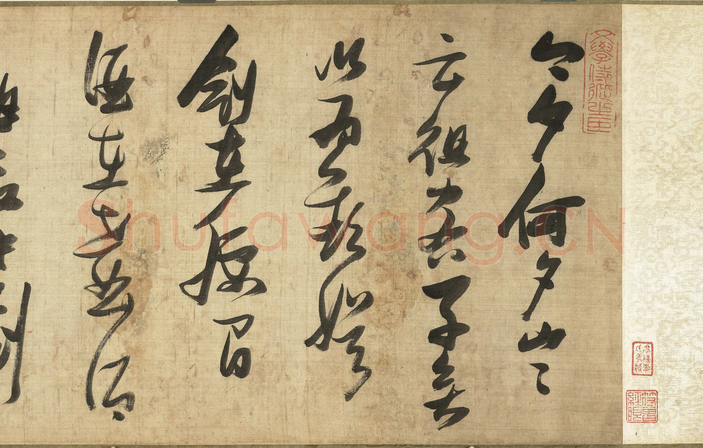 张瑞图《草书守岁诗卷》纸本草书 31.4x290.7cm 台北故宫博物院藏