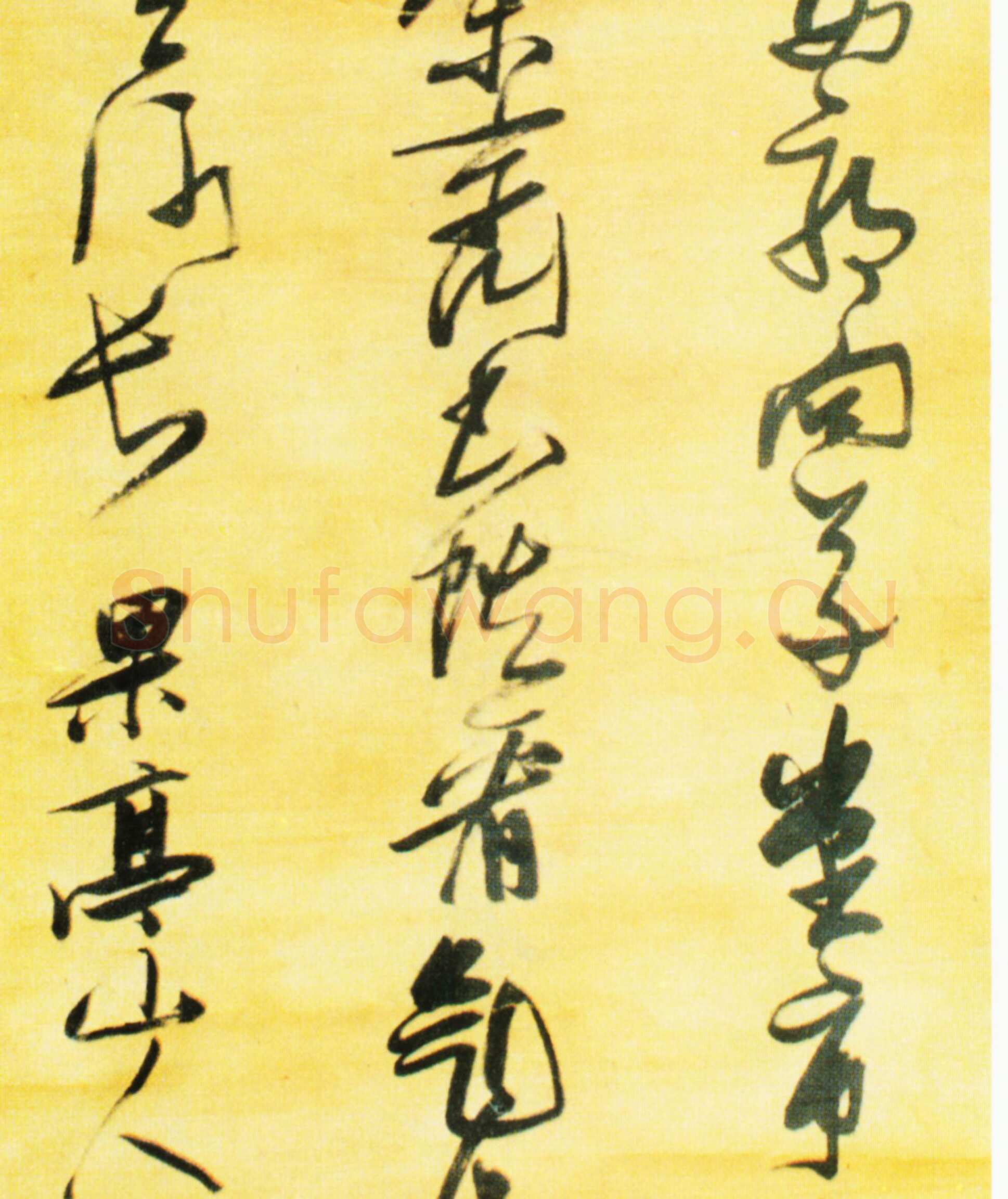 张瑞图《草书杜甫西郊诗》轴 绫本 189.5×55.5厘米 年代不详 江西省博物馆藏