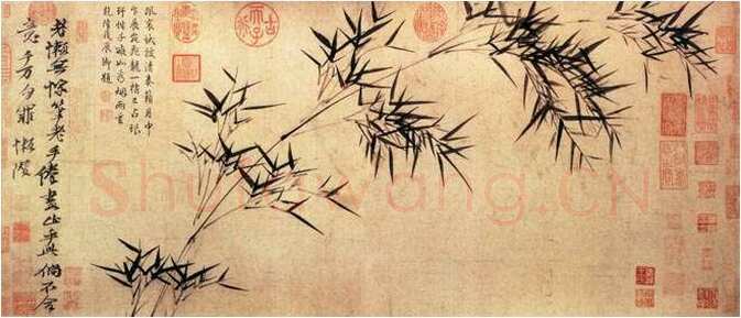 倪瓒《水竹居图轴》
