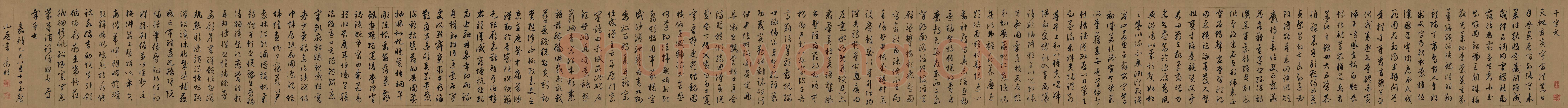 文徵明《行书千字文卷》(二)26.5×387cm