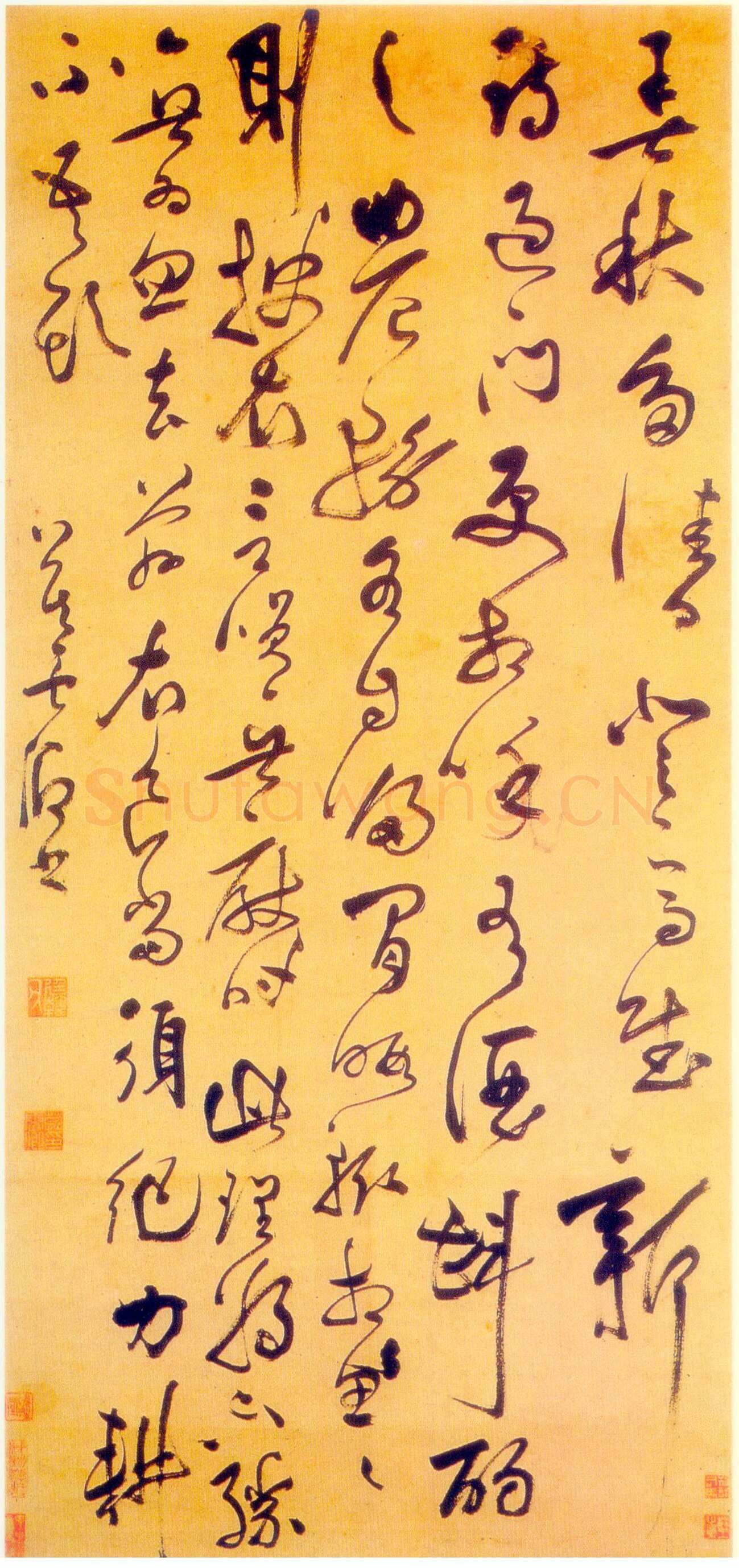 莫是龙《陶潜移居诗轴》纸本 150×70cm 广东省博物馆藏