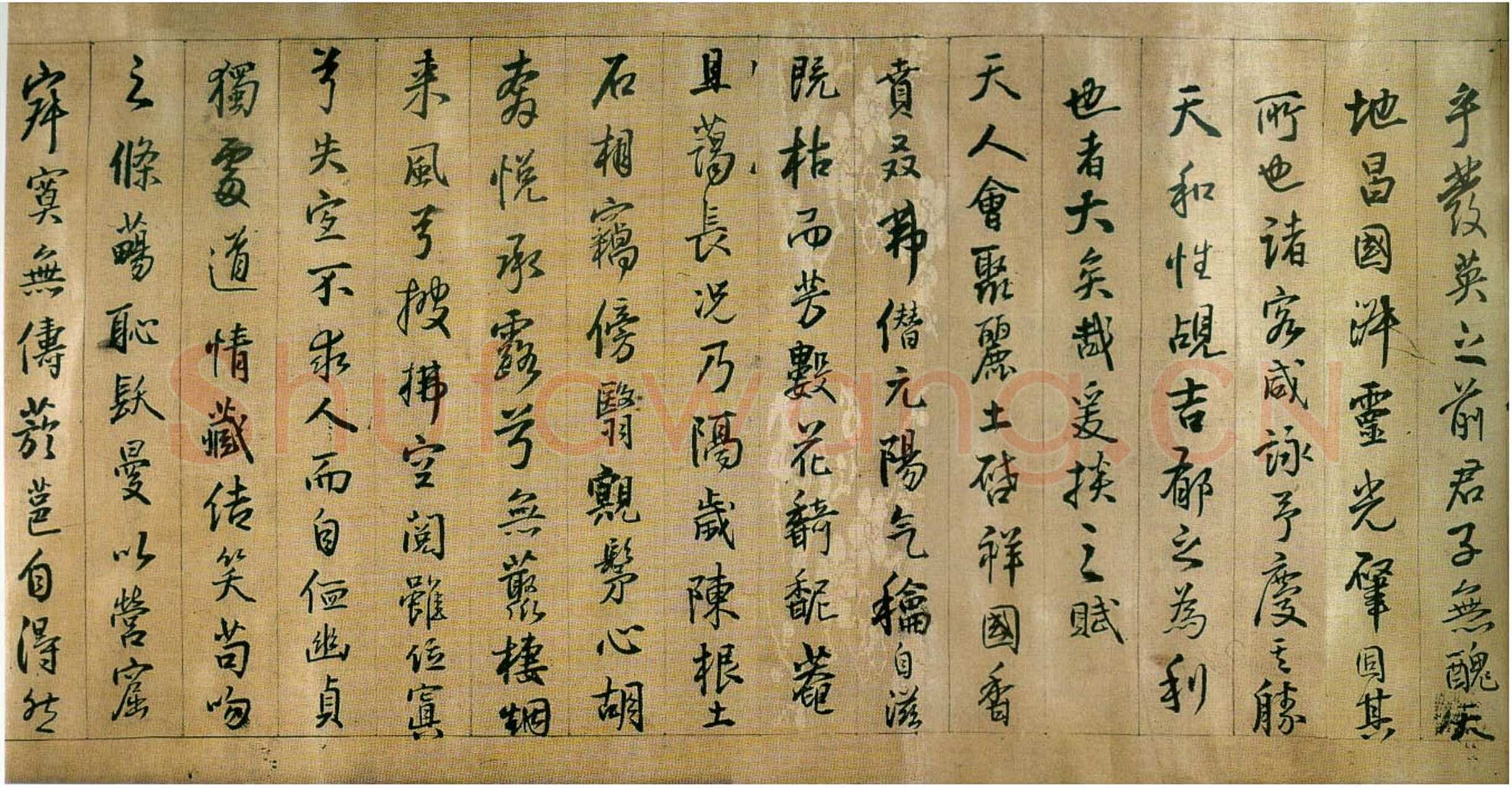 王铎《枯兰复花图卷》清顺治七年(己丑1649年)全卷32.6X1035.5cm 苏州博物馆藏
