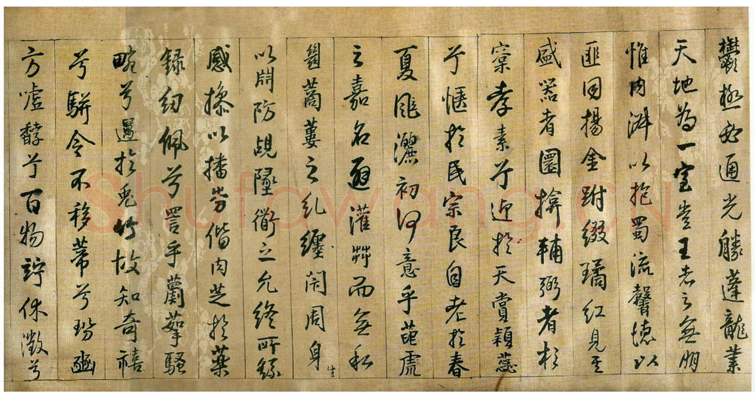 王铎《枯兰复花图卷》清顺治七年(己丑1649年)全卷32.6X1035.5cm 苏州博物馆藏