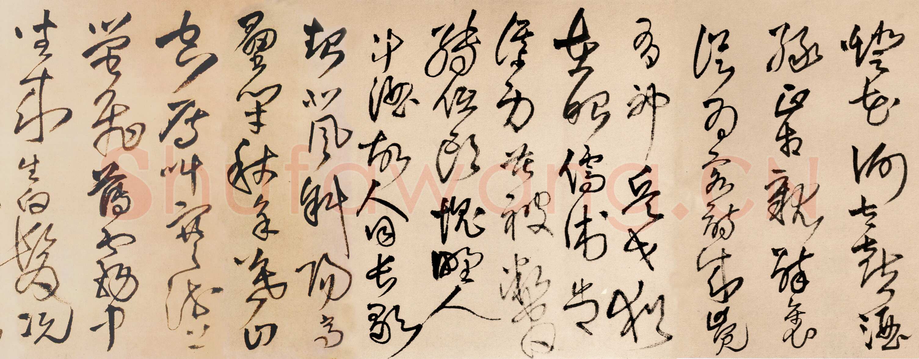 王铎《草书为葆光张老亲翁书》诗卷 清顺治七年(庚寅1650年)纵30厘米 横364.5厘米 北京故宫博物院藏