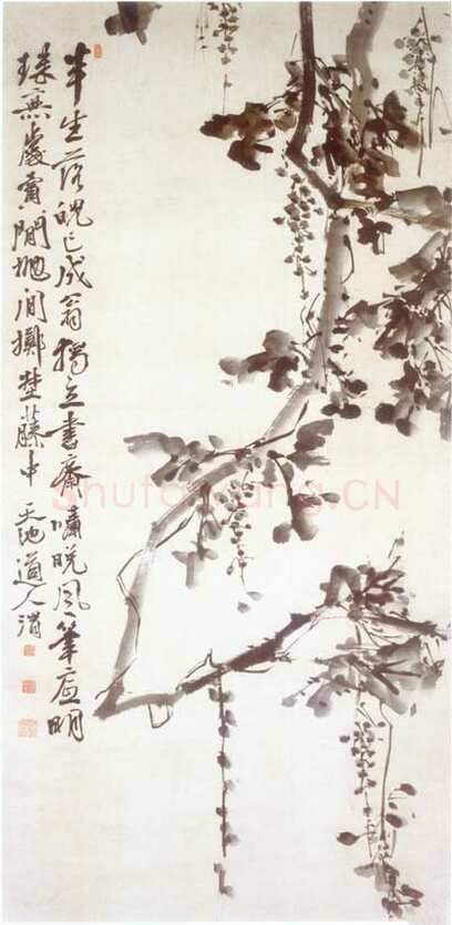 徐渭《墨葡萄轴》
