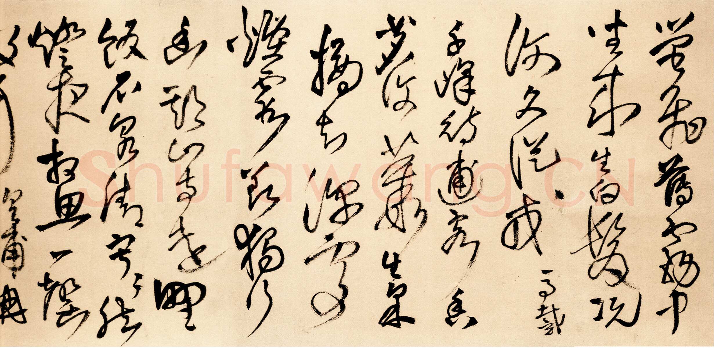 王铎《草书为葆光张老亲翁书》诗卷 清顺治七年(庚寅1650年)纵30厘米 横364.5厘米 北京故宫博物院藏