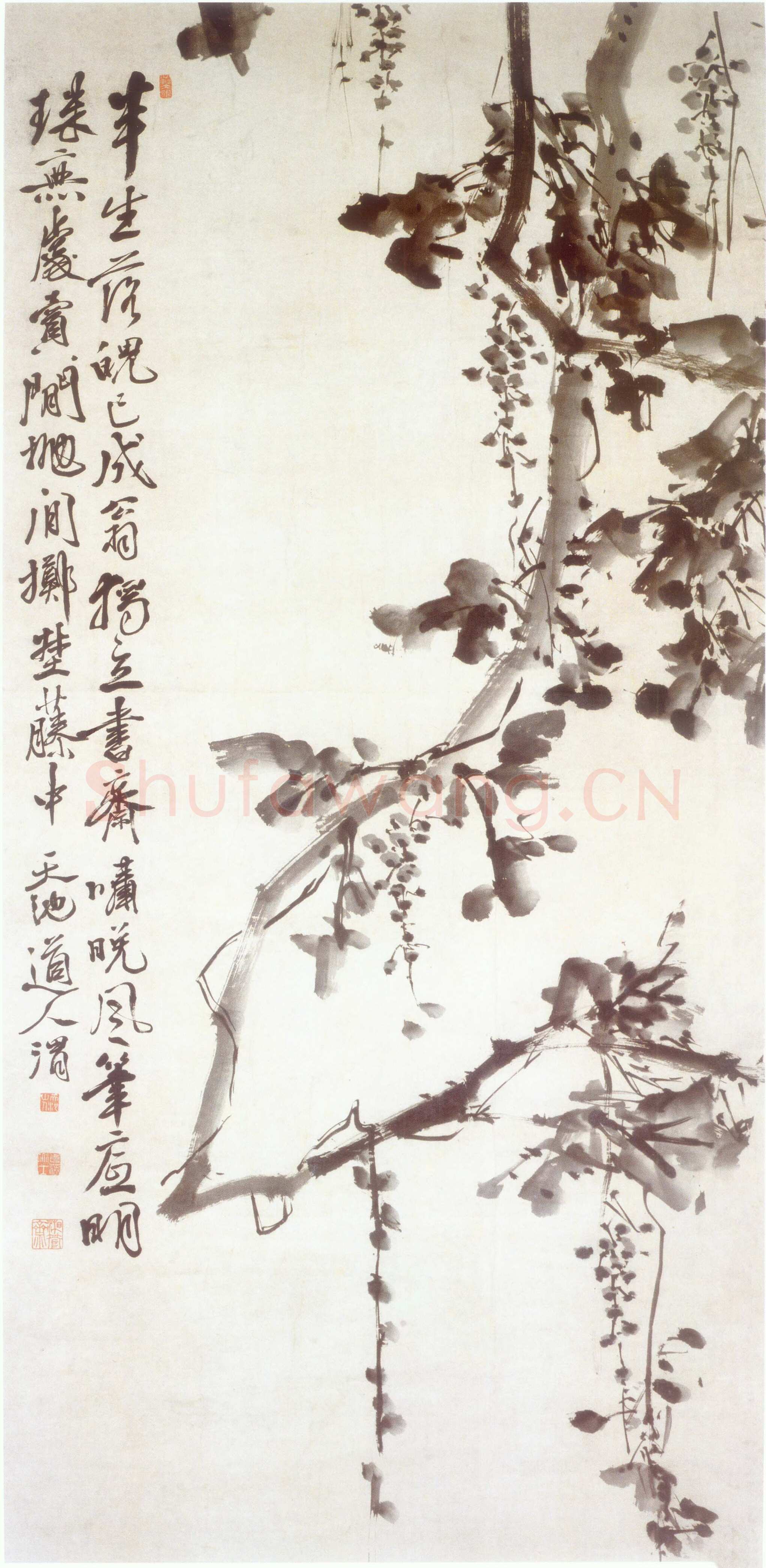 徐渭《墨葡萄轴》